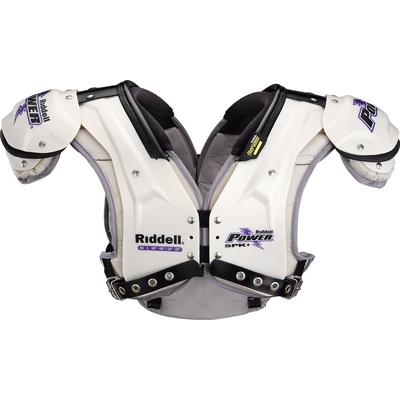 Riddell Power SPK+ Adult Football Shoulder Pads - Skilled White/Purple