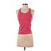 Hanes Active Tank Top: Pink Solid Activewear - Women's Size Small