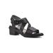 Women's Cordovan Dressy Sandal by Cliffs in Black Burnished Smooth (Size 10 M)