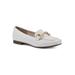 Wide Width Women's Bestow Casual Flat by Cliffs in White Smooth (Size 8 1/2 W)