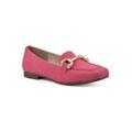 Wide Width Women's Bestow Casual Flat by Cliffs in Fuchsia Suede Smooth (Size 6 W)