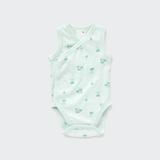 Kid's Cotton Mesh Sleeveless Printed Inner Bodysuit (Open Front) | Light Green | Age 0-3M | UNIQLO US