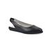 Women's Memory Sling Back Flat by Cliffs in Black Smooth (Size 7 1/2 M)