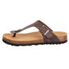 Zehentrenner LICO "Pantolette Sofia", Gr. 36, braun, Leder, Schuhe
