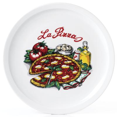 Pizzateller VAN WELL "Napoli", bunt, B:31,8cm H:8,5cm T:31,3cm Ø:30cm, Porzellan, Speiseteller, Porzellan, spülmaschinen- und mikrowellengeeignet, Ø 30 cm Image