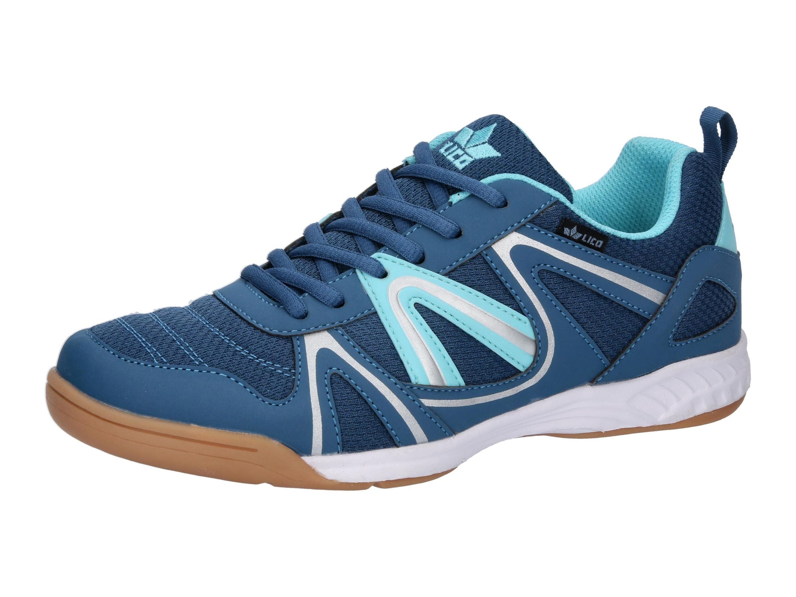 Hallenschuh LICO "Sportschuh Fit Indoor", Herren, Gr. 41, blau, Synthetik, Schuhe Hallenschuh