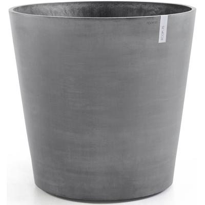 Blumentopf ECOPOTS "Amsterdam mit Rollen 100 Grau", grau, B:100,2cm H:88,7cm T:100,2cm Ø:95,2cm, Kunststoff, Pflanzgefäß