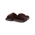 Sandale ROMIKA "Damen RO22Q3-W008-022 Women Fake Fur Slide" Gr. 38, braun (darkbrown) Damen Schuhe Komfortschuhe