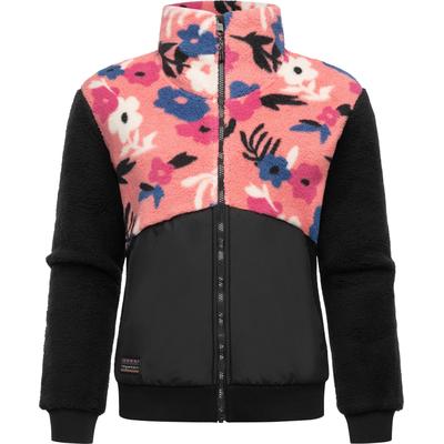Fleecejacke RAGWEAR "Madaras Flower", Damen, Gr. 4XL (48), rot (coral), Material: 100% Polyester, modisch, gerade hüftbedeckend, hoch geschlossener Ausschnitt, Langarm Ärmel ohne Ärmelschlitz Rippbündchen, Jacken, Flauschige Damen Übergangsjacke aus... Image