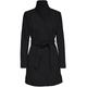 Kurzmantel ONLY "ONLELLI LIGHT COAT CS OTW" Gr. S (36), schwarz (black detail:solid) Damen Mäntel Übergangsmäntel