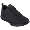 Sneaker SKECHERS "UNO LITE-LIGHTER ONE", Herren, Gr. 45, schwarz, Lederimitat, casual, Schuhe, im monochromen Look, Freizeitschuh, Halbschuh, Schnürschuh