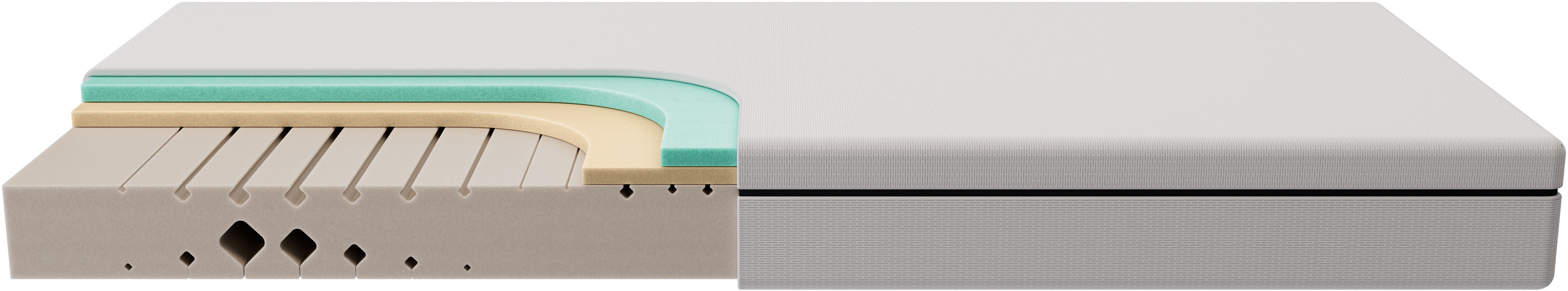 Komfortschaummatratze FAN "max foam by fan, 5 Zonen Matratze 90x200 cm, 140x200 & weitere Größen", weiß, B:80cm H:18cm L:200cm, Bezug: 100% Polyester, Matratzen, Komfortschaummatratze, Matratze, 90x200 cm von Stiftung Warentest "GUT (1,6)" getestet