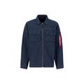 Hemdjacke ALPHA INDUSTRIES "ALPHA Men - Overshirts Twill Overshirt" Gr. XL, blau (ultra navy) Herren Jacken Übergangsjacken