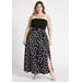 Plus Size Women's Maxi Skirt With Tie Waist by ELOQUII in Scattered Dots (Size 28)