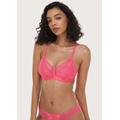 HSIA Triangle Sheer Lace Bra for Small Chest: Cute Wire-Free Bra - M / Pink