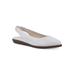 Women's Memory Sling Back Flat by Cliffs in White Smooth (Size 9 1/2 M)