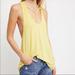 Free People Tops | Free People We The Free Amelia Tank In Yellow Nwot | Color: Yellow | Size: S