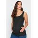 Lts Tall Maternity Black Popper Fastening Nursing Vest 16 Lts | Tall Women's Maternity Tops