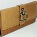 Coach Bags | Coach Trifold Leather Buckle Wallet | Color: Tan | Size: Os