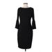 Calvin Klein Casual Dress - Sheath: Black Solid Dresses - Women's Size 6