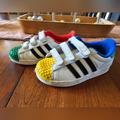 Adidas Shoes | Adidas Kids' Original Superstar X Lego Sneakers Size 1 | Color: White | Size: 1b