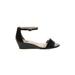 Alex Marie Wedges: Black Print Shoes - Women's Size 9 1/2 - Open Toe