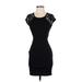 Iz Byer Casual Dress - Mini: Black Dresses - Women's Size 1