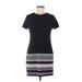 Calvin Klein Casual Dress - Shift: Black Color Block Dresses - Women's Size 8 Petite