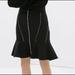 Zara Skirts | Like New Zara Black Skirt Flounced Mermaid Hem Front Zip Metal Accent Skirt | Color: Black/Silver | Size: S