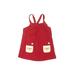 Carter's Overall Dress - Shift: Red Solid Skirts & Dresses - Size 18 Month