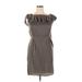 Banana Republic Cocktail Dress - Party: Gray Print Dresses - Women's Size 14