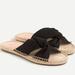 J. Crew Shoes | J. Crew Black Canvas Twisted Knot Espadrille Sandals Sz 7.5 | Color: Black/Tan | Size: 7.5