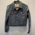 Levi's Jackets & Coats | Levi Strauss Womens Sz M Button Front Denim Blue Jean Jacket Trucker Distressed | Color: Blue | Size: M