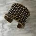 J. Crew Jewelry | J. Crew Gold/Brass Colored Faux Diamond Studded Chain Cuff Bracelet | Color: Gold | Size: Os