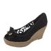 Tory Burch Shoes | Euc Tory Burch Wedge Espadrille Size 9.5 | Color: Black | Size: 9.5