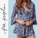 Free People Pants & Jumpsuits | Free People All The Right Ruffles Romper/Jumpsuit Rain Blue- M | Color: Blue/Gray | Size: M