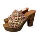 Jessica Simpson Shoes | Jessica Simpson Women’s Shelbie Rainbow Crochet Platform Sandals Nwt | Color: Red | Size: 8.5