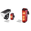 SIGMA SPORT - LED Fahrradlicht Set Aura 60 und Infinity & - Blaze | LED Fahrradlicht | StVZO zugelassenes, akkubetriebenes Rücklicht mit Bremslicht, Rear
