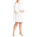 Plus Size Women's Ruffle Neckline Mini Dress by ELOQUII in Pearl (Size 22/24)