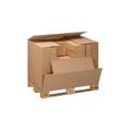 Tailleur Ondulys - Caisse container kraft avec abattant, double cannelure l 118 x l 78 x h 80 cm