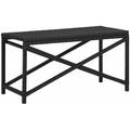 Banc de jardin 80 cm Résine tressée Noir - Noir