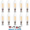 10 ampoules led E14 candela strip 6W V-tac VT-2127 warm cold natural