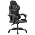 Aroma - Fauteuil gamer en simili cuir noir et gris - Gris