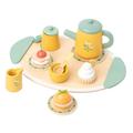 ibasenice 1 Set Wooden Tea Set Toys Tea Kettles Toys for Girls Tiny Teaware Tea Time Playset Afternoon Tea Making Toys Kids Toys Teapot Playset Tiny Toy Mini House Child