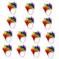 FRCOLOR 14pcs Feather Headpiece Hair Accessory for Girls Tea Party Hats Red Accessories Colorful Headbands Plume Hair Barrettes for Girls Kids Hair Accessories Mens Child Modern Camouflage