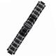 ONECMN Ceramic Watchband For GUESS Watch Strap Light Plus Stainless Steel Bracelet 23 * 14mm Watchbands (Color : Black silver, Size : 23-14mm)