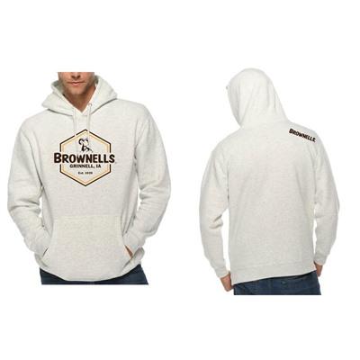 Brownells Mens Hex Hoodie - Mens Oatmeal Hoodie W/ Hex Logo Sm
