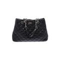 Kate Spade New York Leather Shoulder Bag: Quilted Black Print Bags