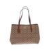 Coach Leather Tote Bag: Brown Color Block Bags