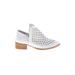 Jeffrey Campbell Heels: Slip-on Chunky Heel Casual White Solid Shoes - Women's Size 8 - Almond Toe